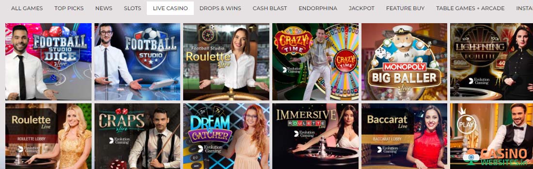 Live Casino Games on NYspins