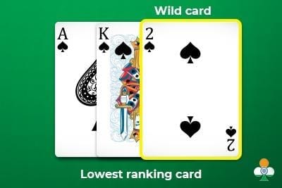 Teen patti variation lowest ranking card