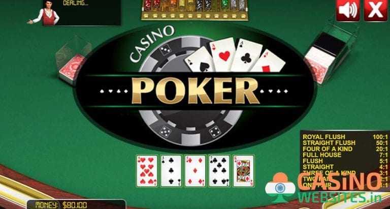 Online poker casino card game