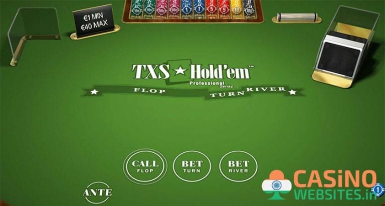 Online Texas Hold’em casino card game
