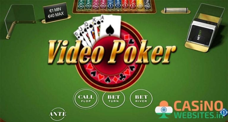 Online video poker casino card game