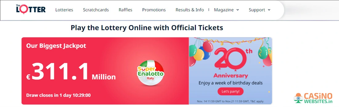 play the lottery with official tickets
