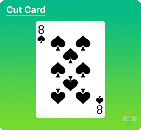 andar-bahar cut card an 8 of clubs