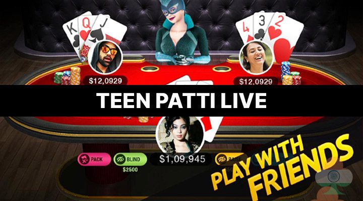 teen patti live casino written on black strip