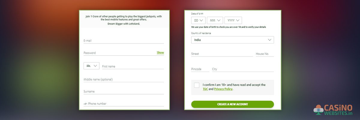 Lottoland sign up